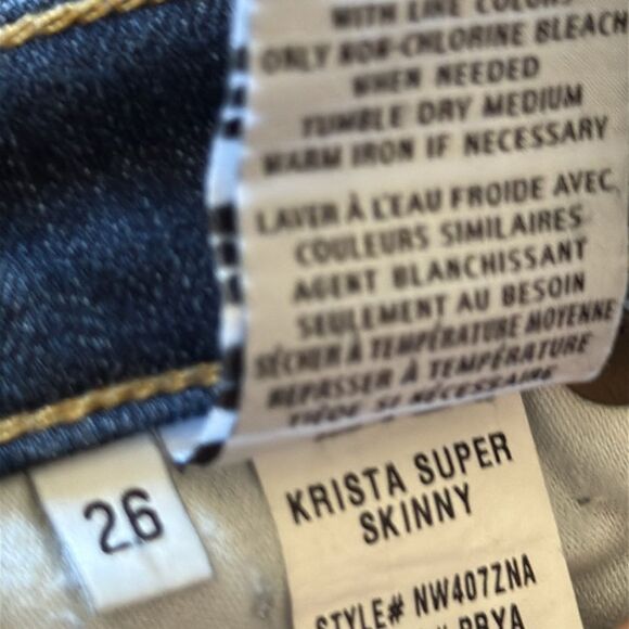 Hudson Krista‎ Dark Wash Distressed Super Skinny Jeans Size 26 - Picture 8 of 8